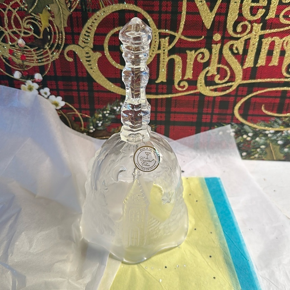 Crystal clear 24% lead crystal bell